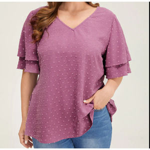 BloomChic Purple Textured Blouse